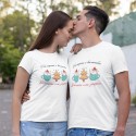 Коледни тениски за двойка 06
